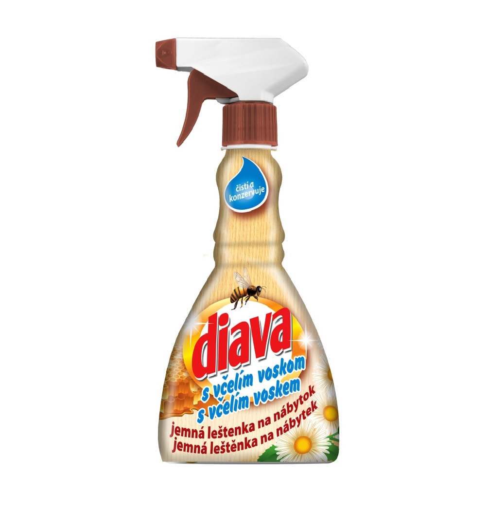 Diava Leštěnka na nábytek s včelím voskem 330 ml Diava