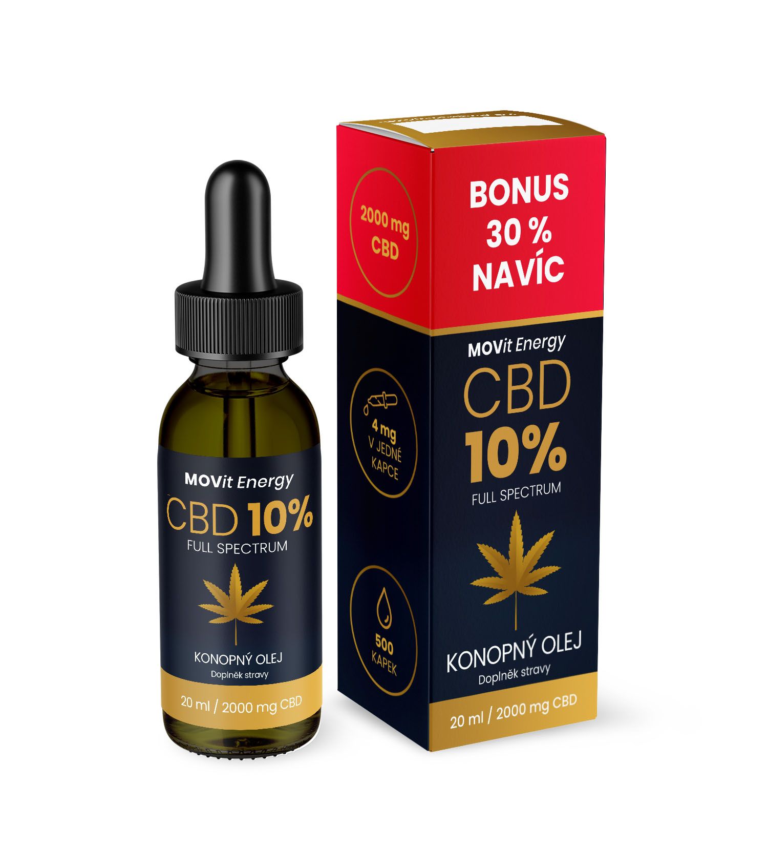 MOVit Energy CBD 10% Full Spectrum konopný olej 20 ml MOVit Energy