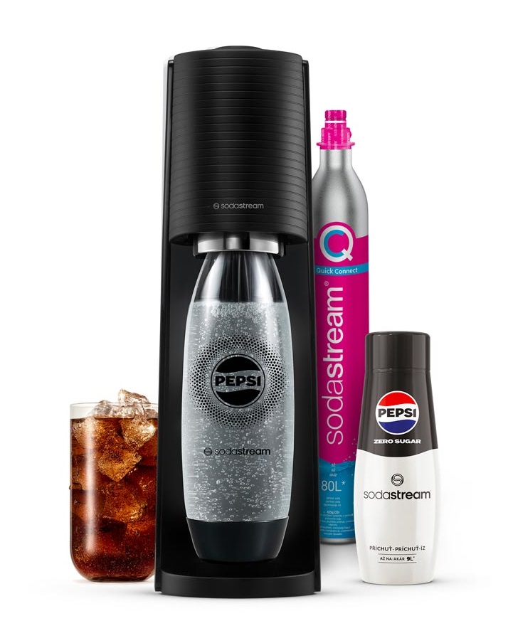 SODASTREAM TERRA Pepsi Zero Mpack výrobník perlivé vody Black SODASTREAM