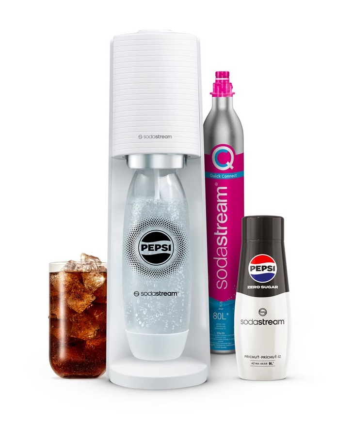 SODASTREAM TERRA Pepsi Zero Mpack výrobník perlivé vody White SODASTREAM