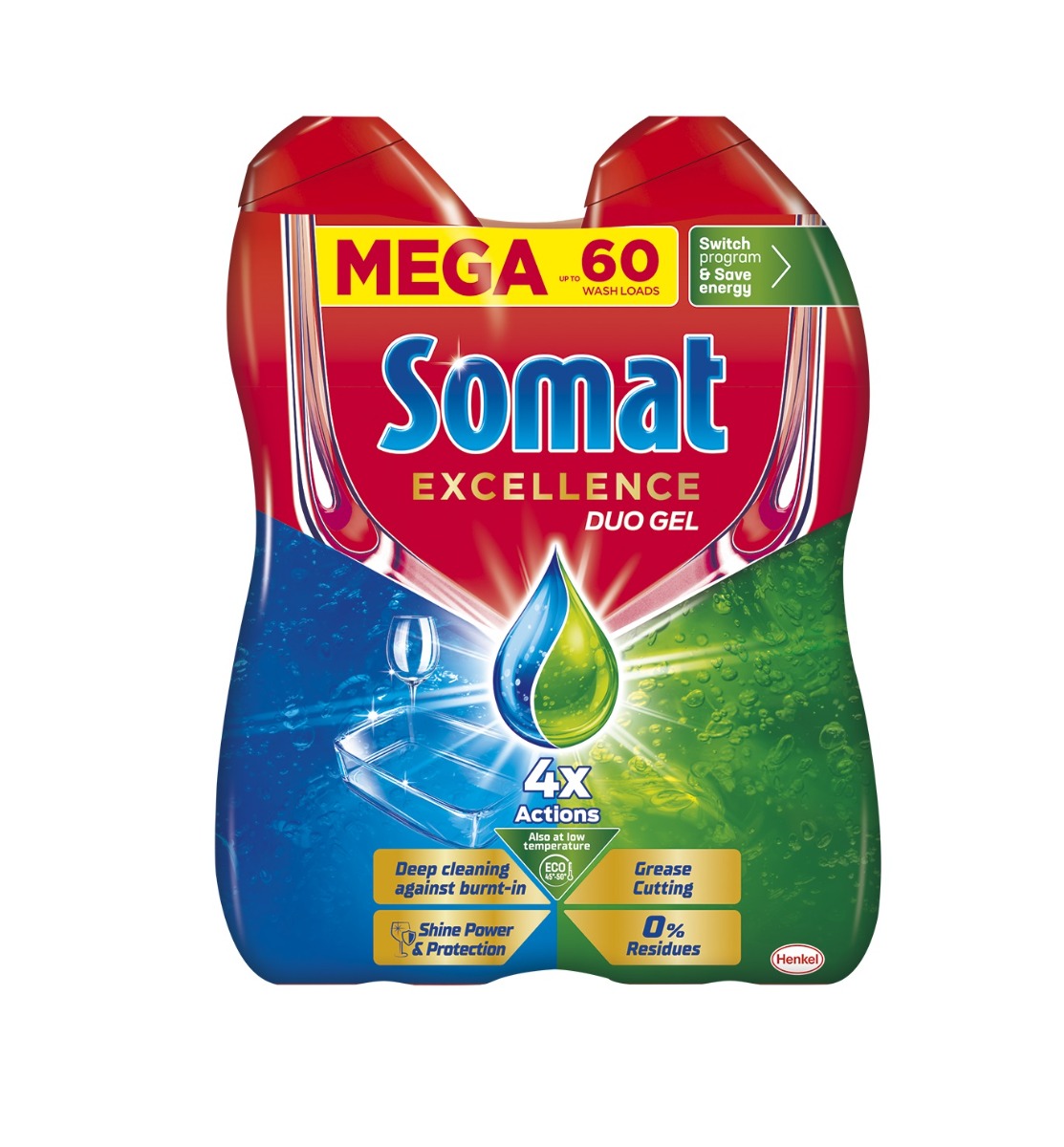 Somat Gel do myčky Excellence Anti-Grease 60 dávek 1080 ml Somat