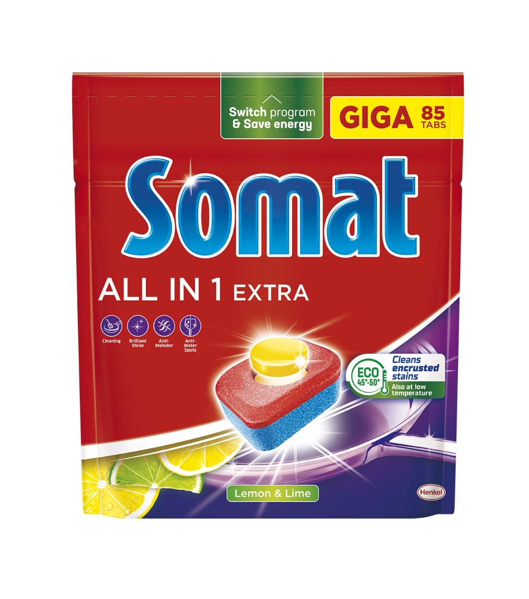 Somat Tablety do myčky All in 1 Extra Lemon & Lime 85 ks Somat