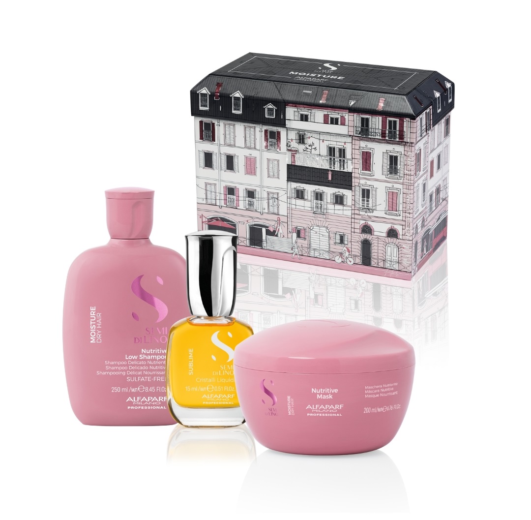 Alfaparf Milano Semi di Lino Moisture Holiday set na suché vlasy Alfaparf Milano