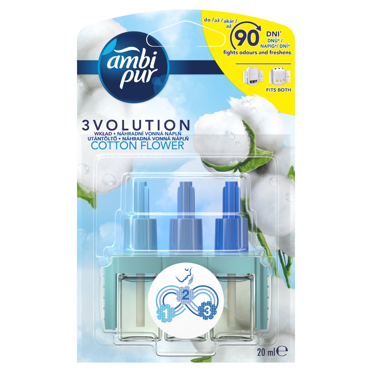 Ambi Pur 3volution Cotton Flower náhradní náplň 20 ml Ambi Pur