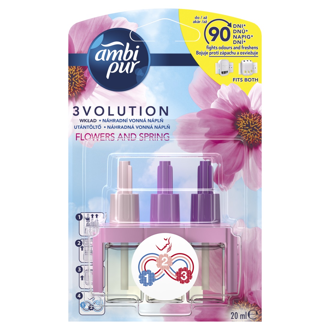 Ambi Pur 3volution Flowers&Spring náhradní náplň 20 ml Ambi Pur