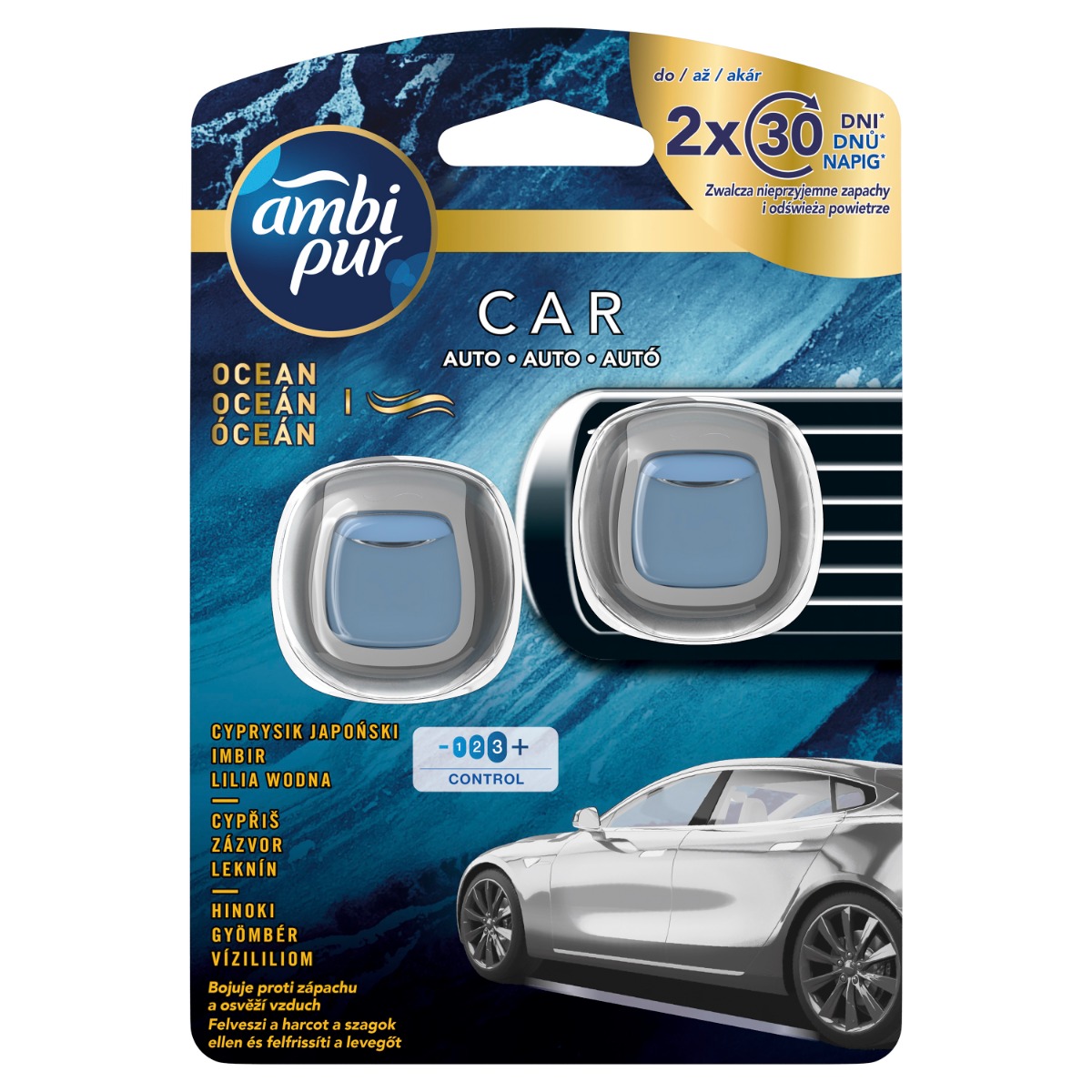 Ambi Pur Car Jaguar Ocean osvěžovač vzduchu do auta 2x2 ml Ambi Pur