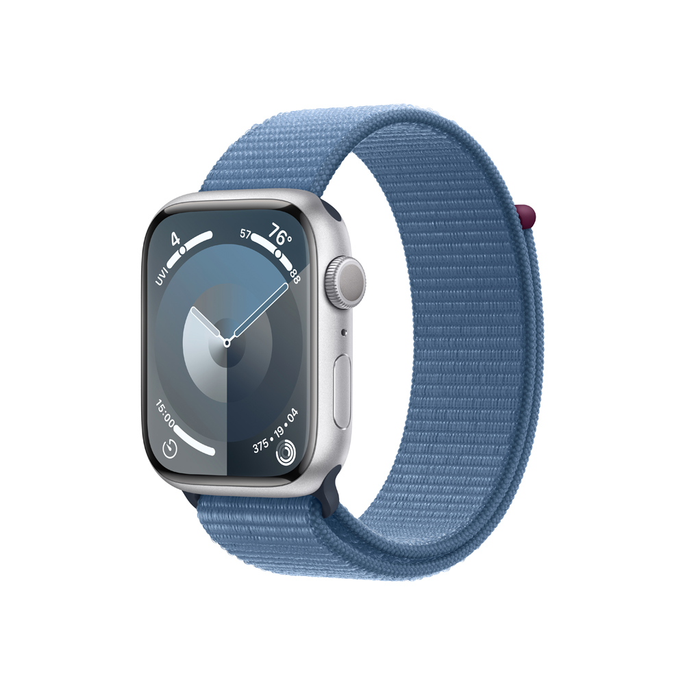 Apple Watch S9 45 mm sport loop smart hodinky Silver/Winter Blue Apple