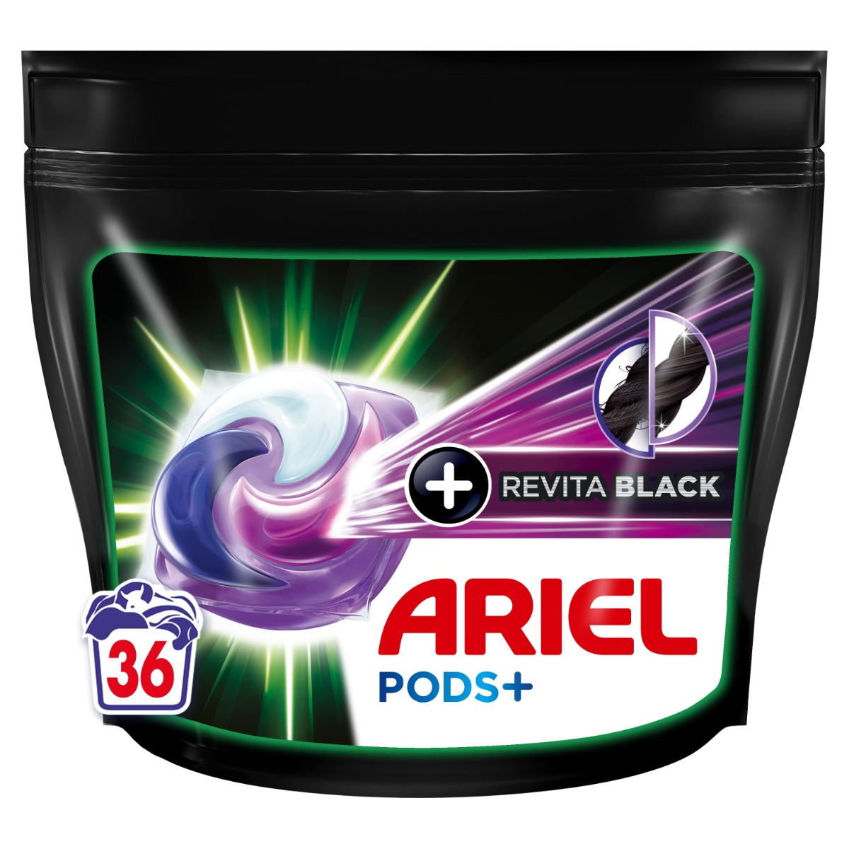 Ariel Plus Revita Black Prací kapsle 36 ks Ariel