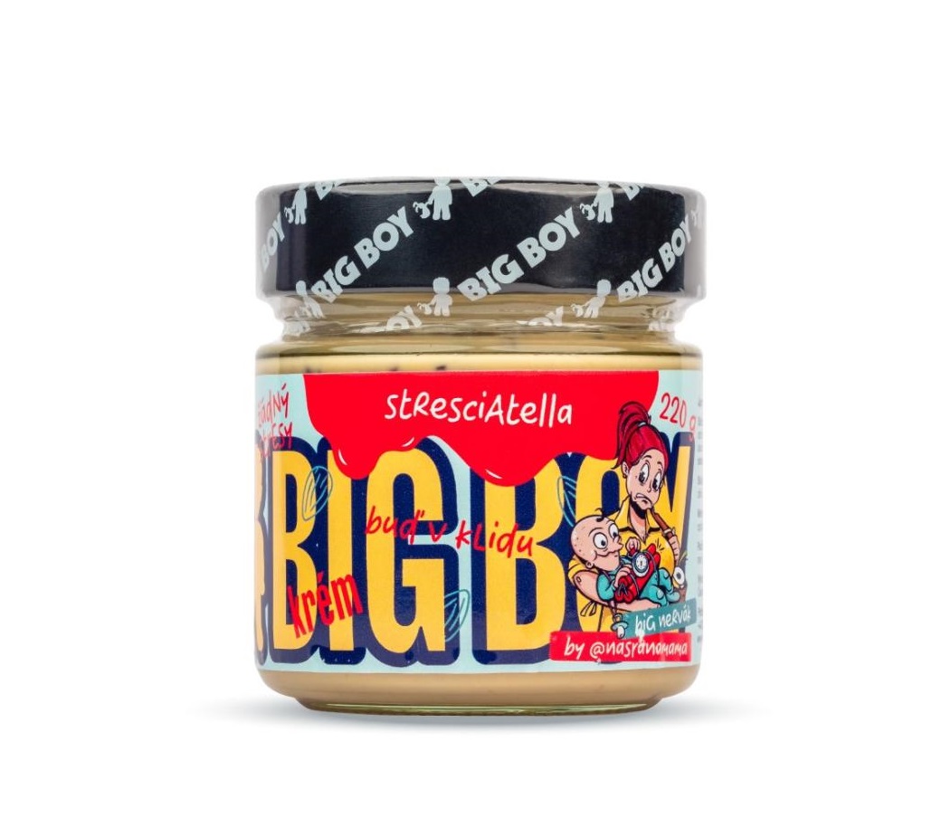 BIG BOY Stresciatella mandlový krém s kousky kakaových bobů 220 g BIG BOY