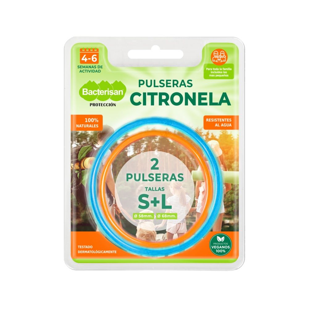 Bacterisan Repelentní náramek s citronelou 58 mm a 68 mm 2 ks Bacterisan