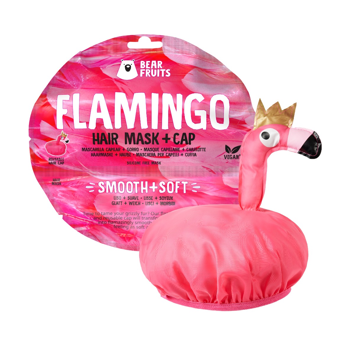 Bear Fruits Flamingo vyhlazující maska na vlasy 20 ml Bear Fruits