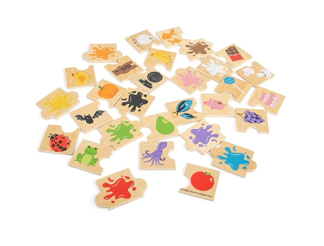 Bigjigs Toys Didaktické puzzle Barvy 30 ks Bigjigs Toys