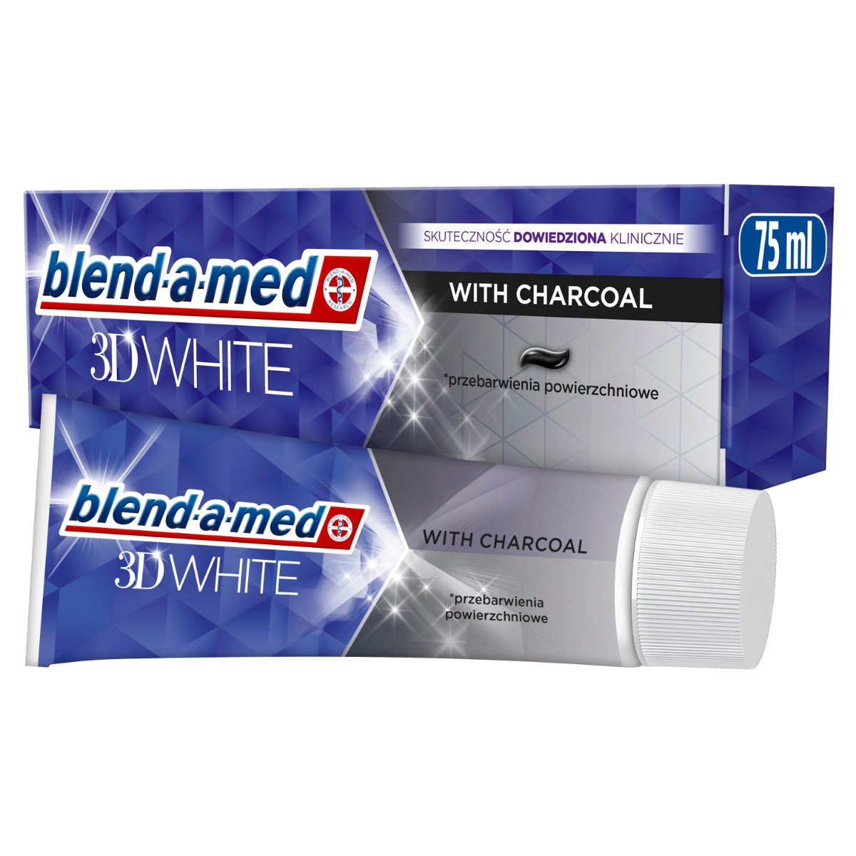 Blend-a-med 3D White with Charcoal zubní pasta 75 ml Blend-a-med