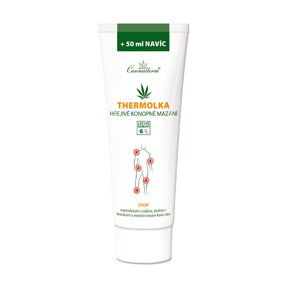 Cannaderm Thermolka hřejivé konopné mazání 250 ml Cannaderm