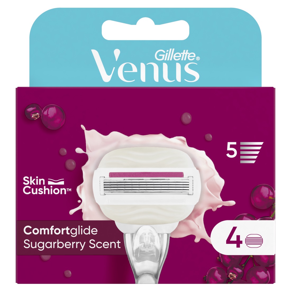 Gillette Venus ComfortGlide Sugarberry náhradní hlavice 4 ks Gillette