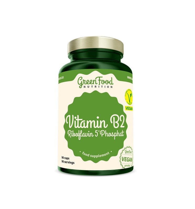 GreenFood Nutrition Vitamin B2 Riboflavin 5' Phosphat 90 kapslí GreenFood Nutrition