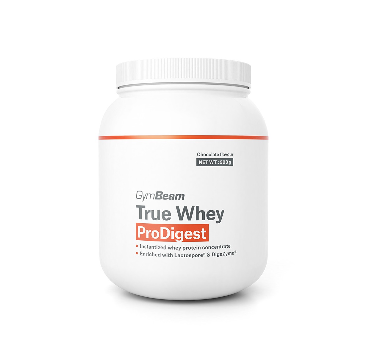 GymBeam True Whey ProDigest chocolate 900 g GymBeam