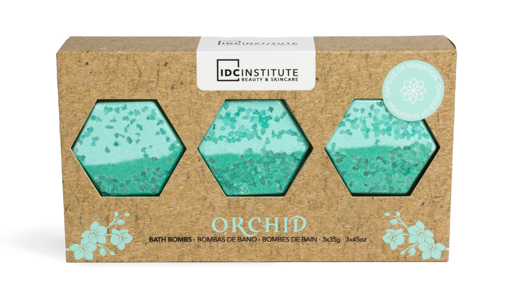 IDC Institute Orchidej sada bomb do koupele 3x35 g IDC Institute