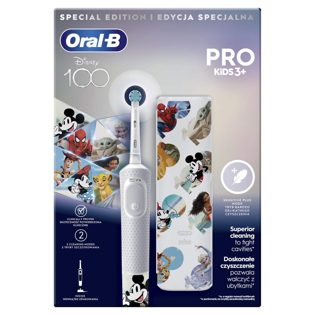 Oral-B PRO Kids3+ Disney elektrický zubní kartáček + pouzdro Oral-B