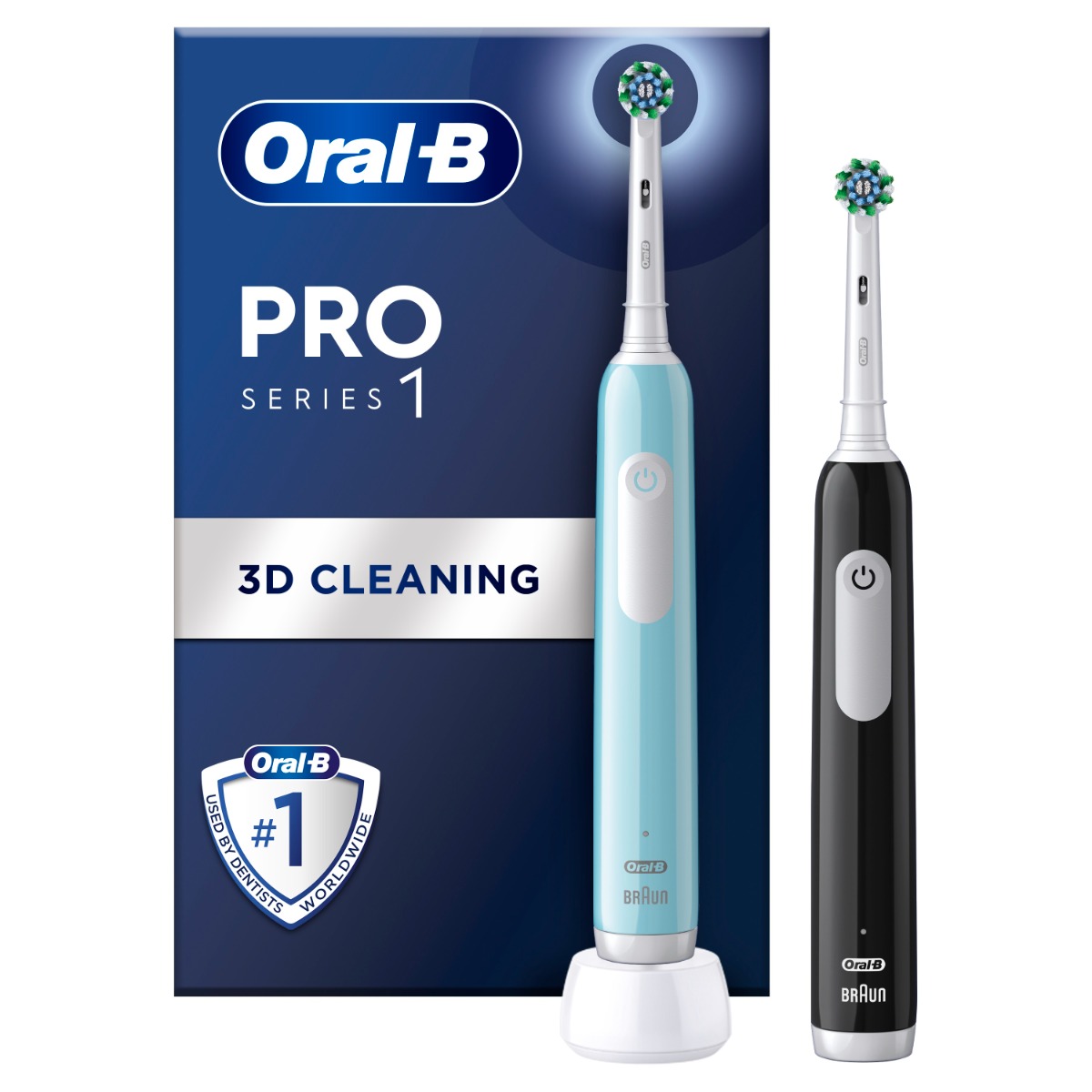 Oral-B Pro Series 1 Duo elektrický zubní kartáček 2 ks Blue/Black Oral-B