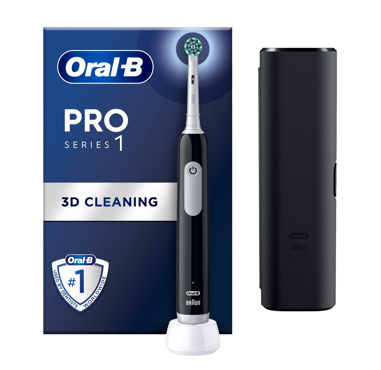 Oral-B Pro Series 1 elektrický zubní kartáček + pouzdro Black Oral-B