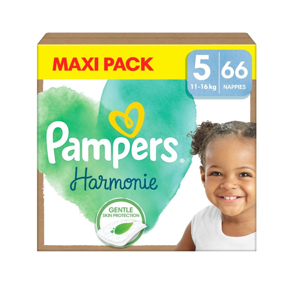 Pampers Harmonie Maxi Pack vel. 5 11–16 kg dětské pleny 66 ks Pampers