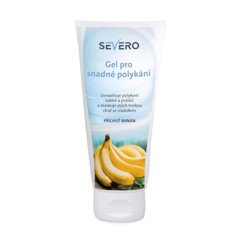 SEVERO Gel pro snadné polykání banán 150 ml SEVERO