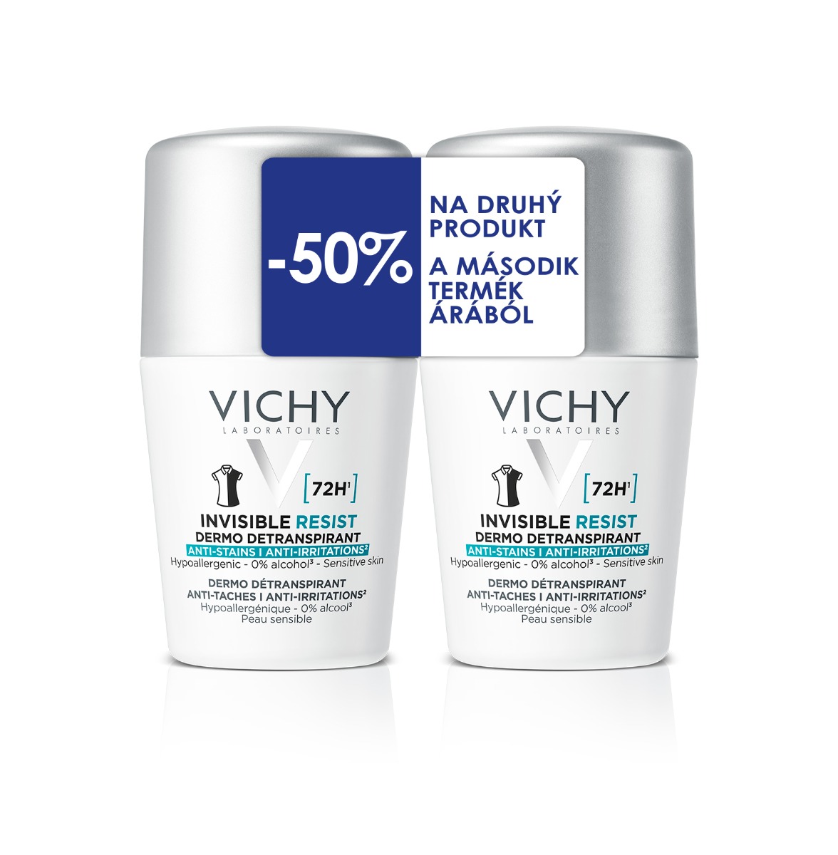 Vichy Invisible Resist 72H Antiperspirant 2x50 ml Vichy