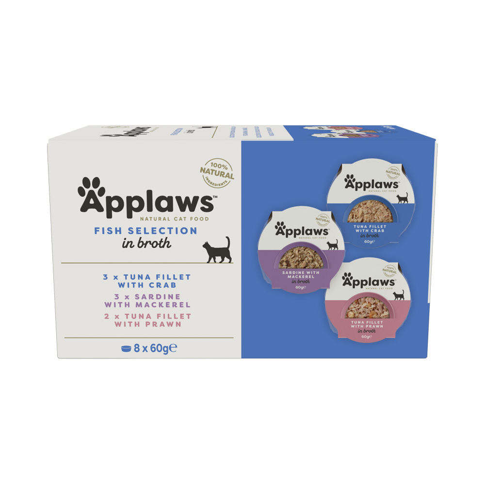 Applaws Cat Pot Multipack Rybí výběr miska 8x60 g Applaws