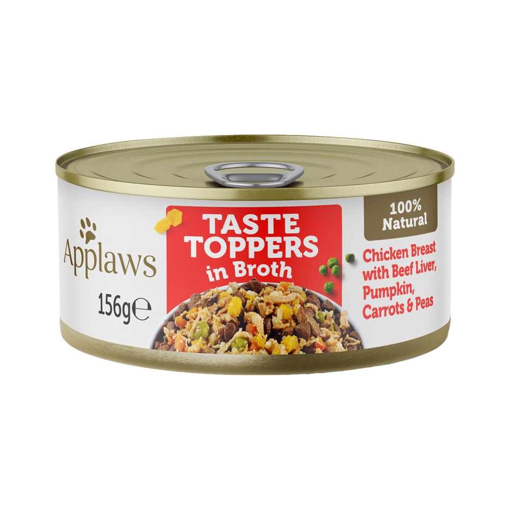 Applaws Dog Taste Toppers in Broth Kuře s játry konzerva 156 g Applaws