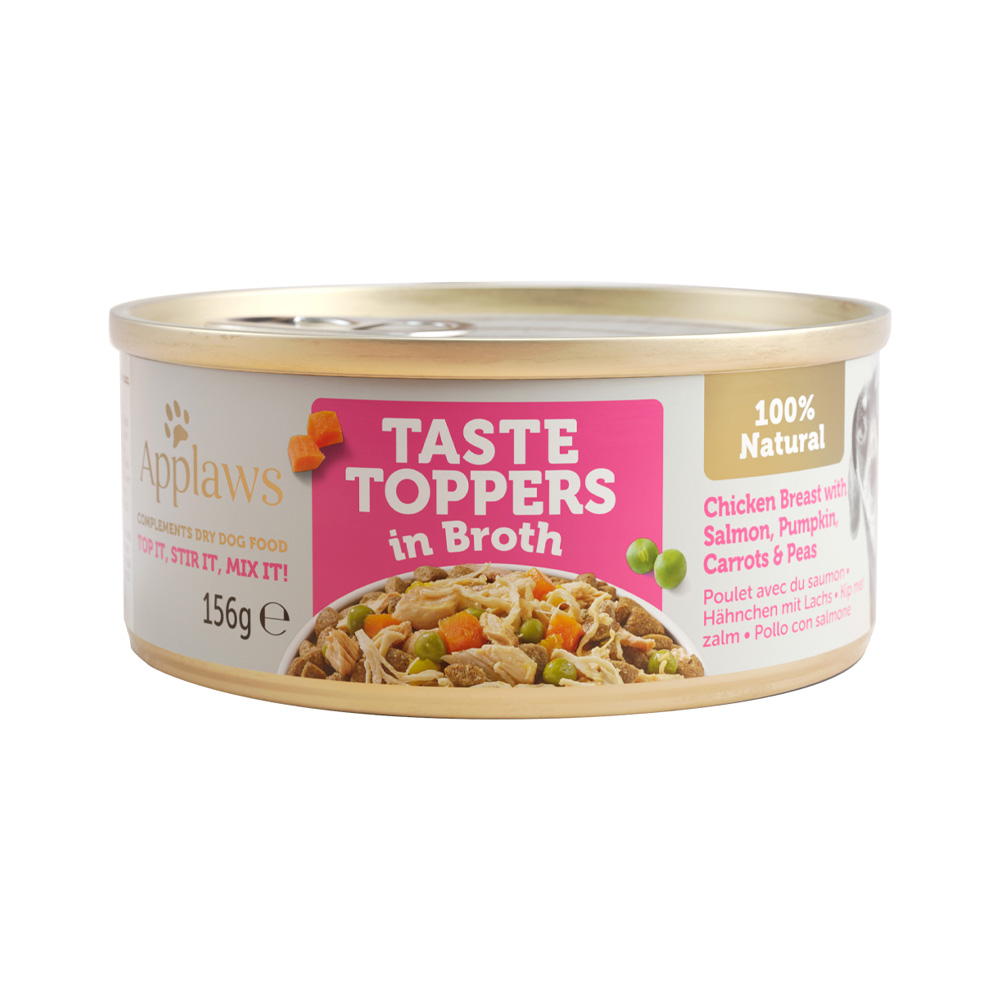 Applaws Dog Taste Toppers in Broth Kuře s lososem konzerva 156 g Applaws