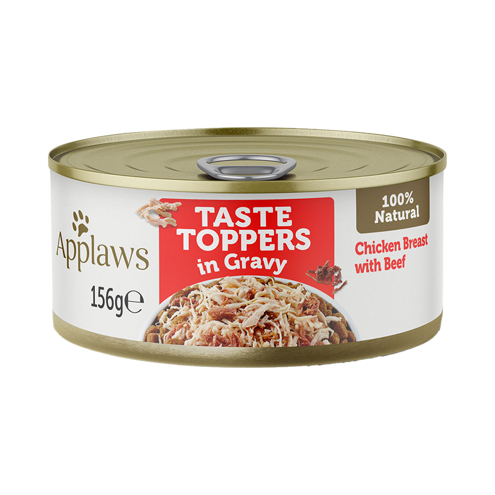 Applaws Dog Taste Toppers in Gravy Kuře s hovězím konzerva 156 g Applaws