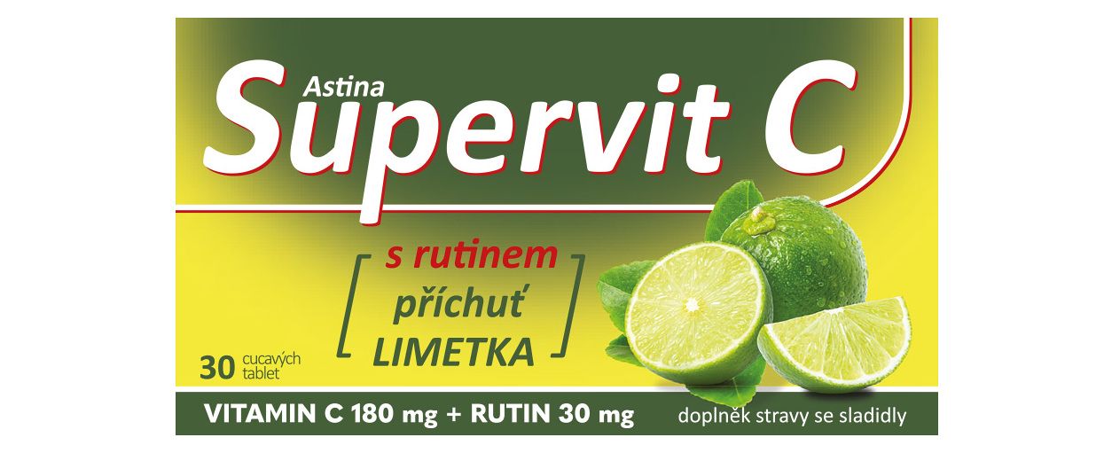 Astina Supervit C s rutinem limetka 30 tablet Astina