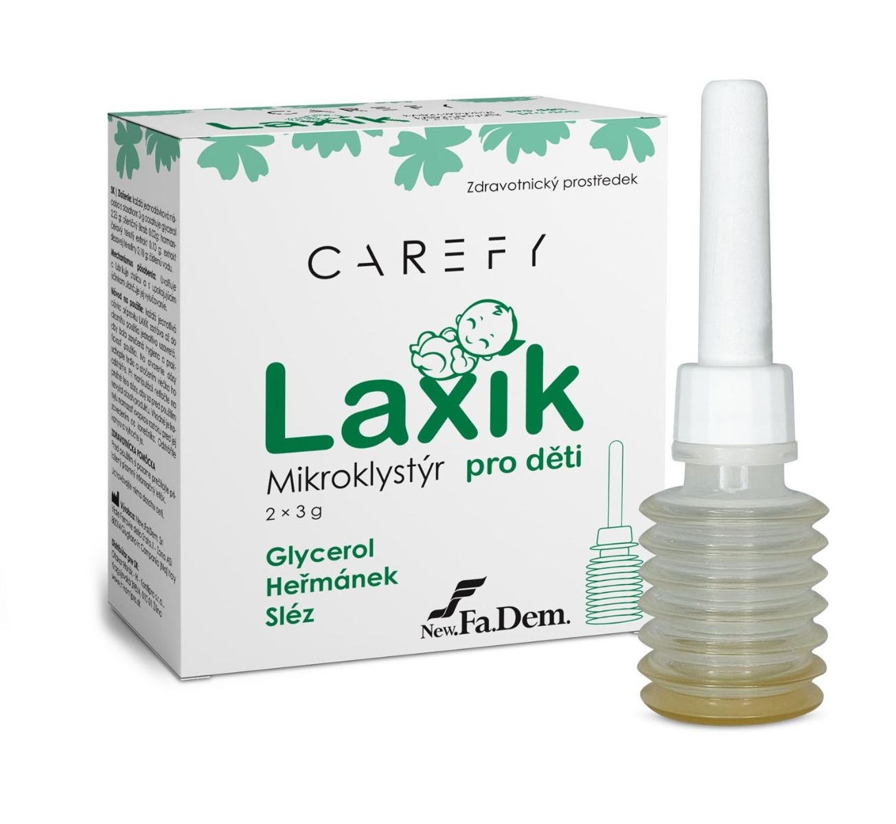 CAREFY Laxík mikroklystýr pro děti 2x3 g CAREFY