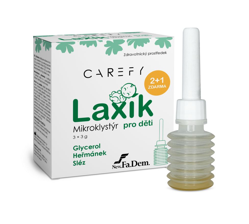 CAREFY Laxík mikroklystýr pro děti 3x3 g CAREFY