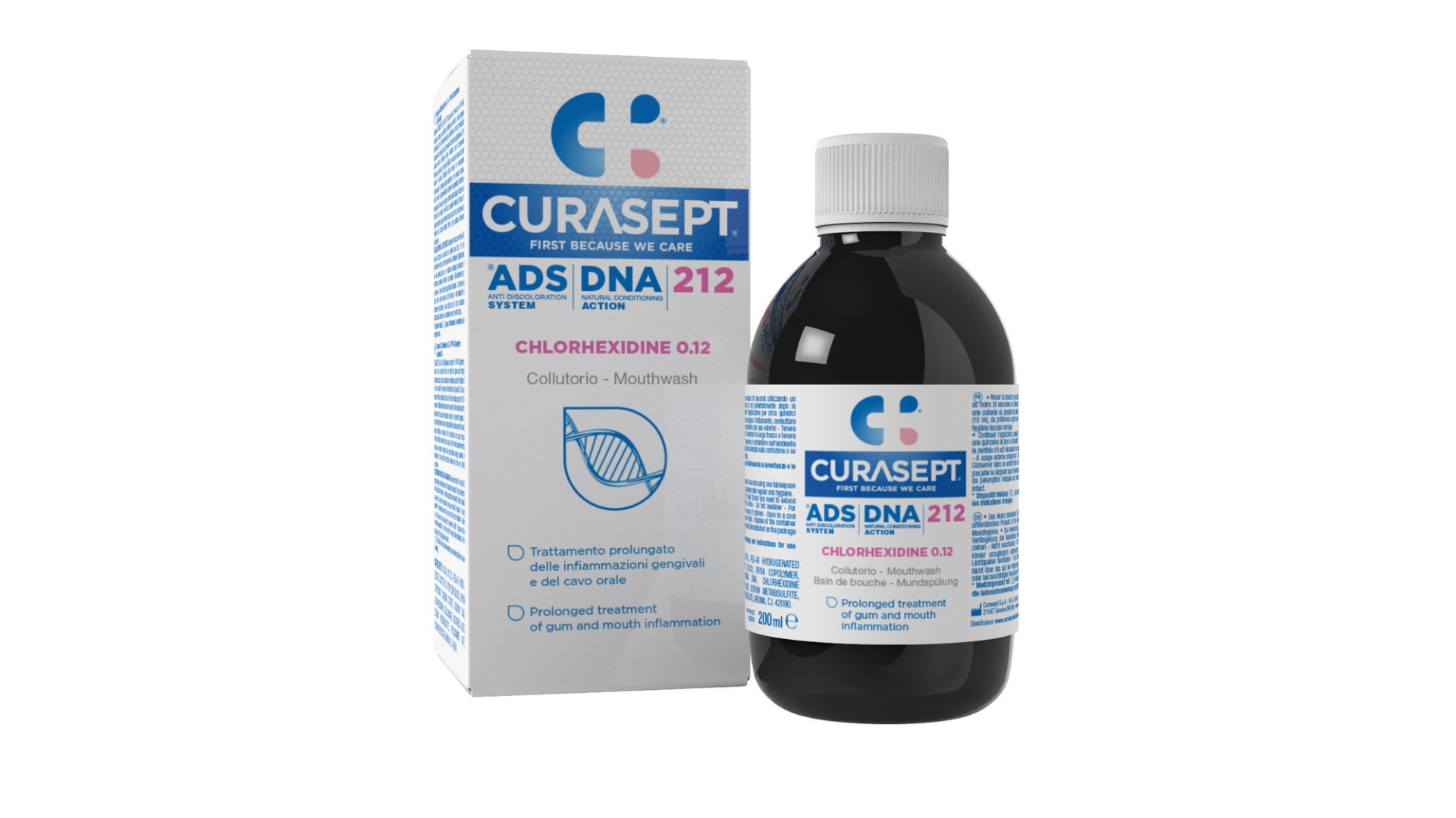 CURASEPT ADS DNA 212 ústní voda 200 ml CURASEPT