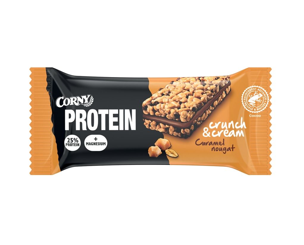 Corny Protein Crunch & Cream Karamel-nugát 35 g Corny