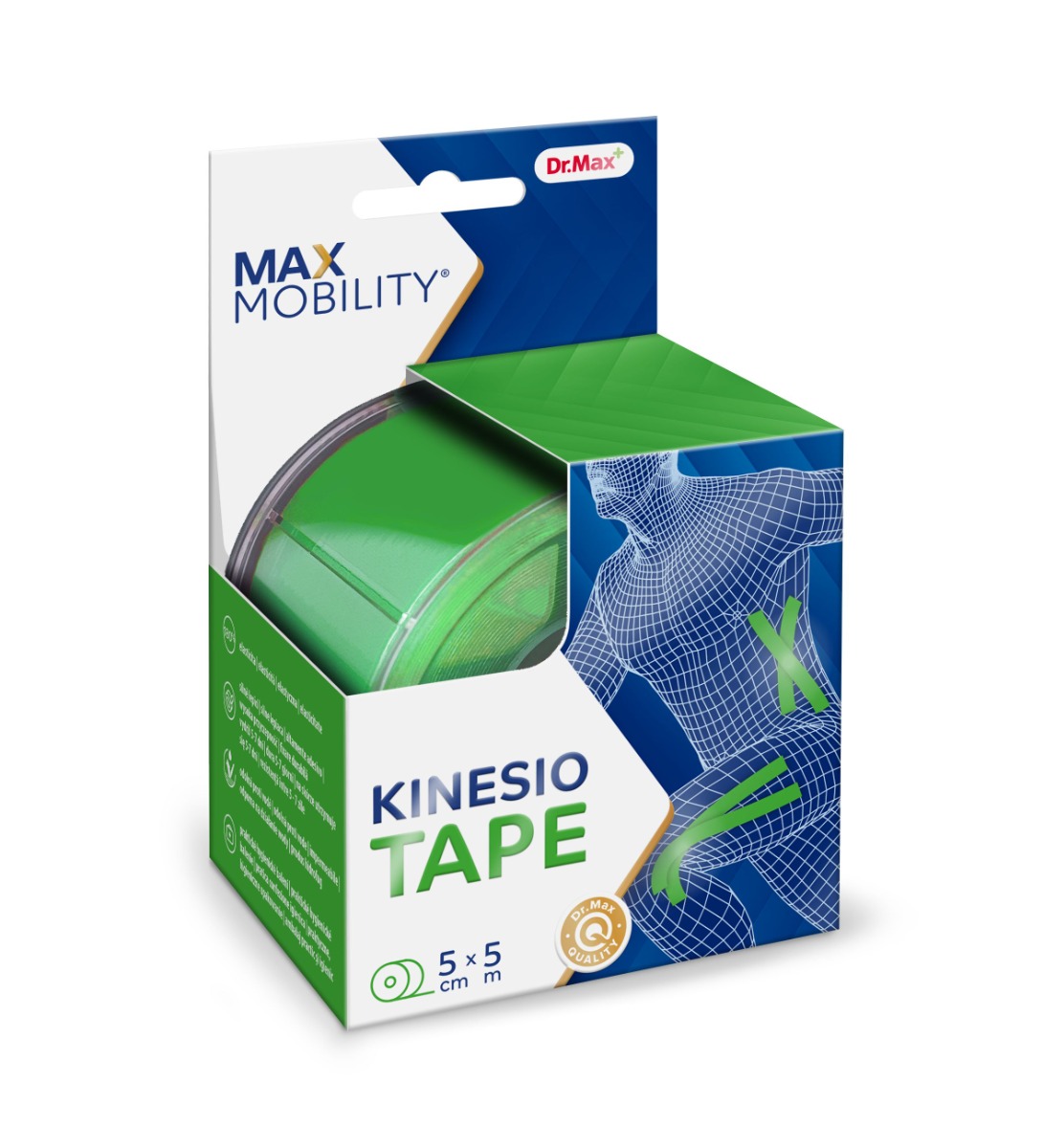 Dr. Max Kinesio Tape Green 5 cm x 5 m tejpovací páska 1 ks Dr. Max