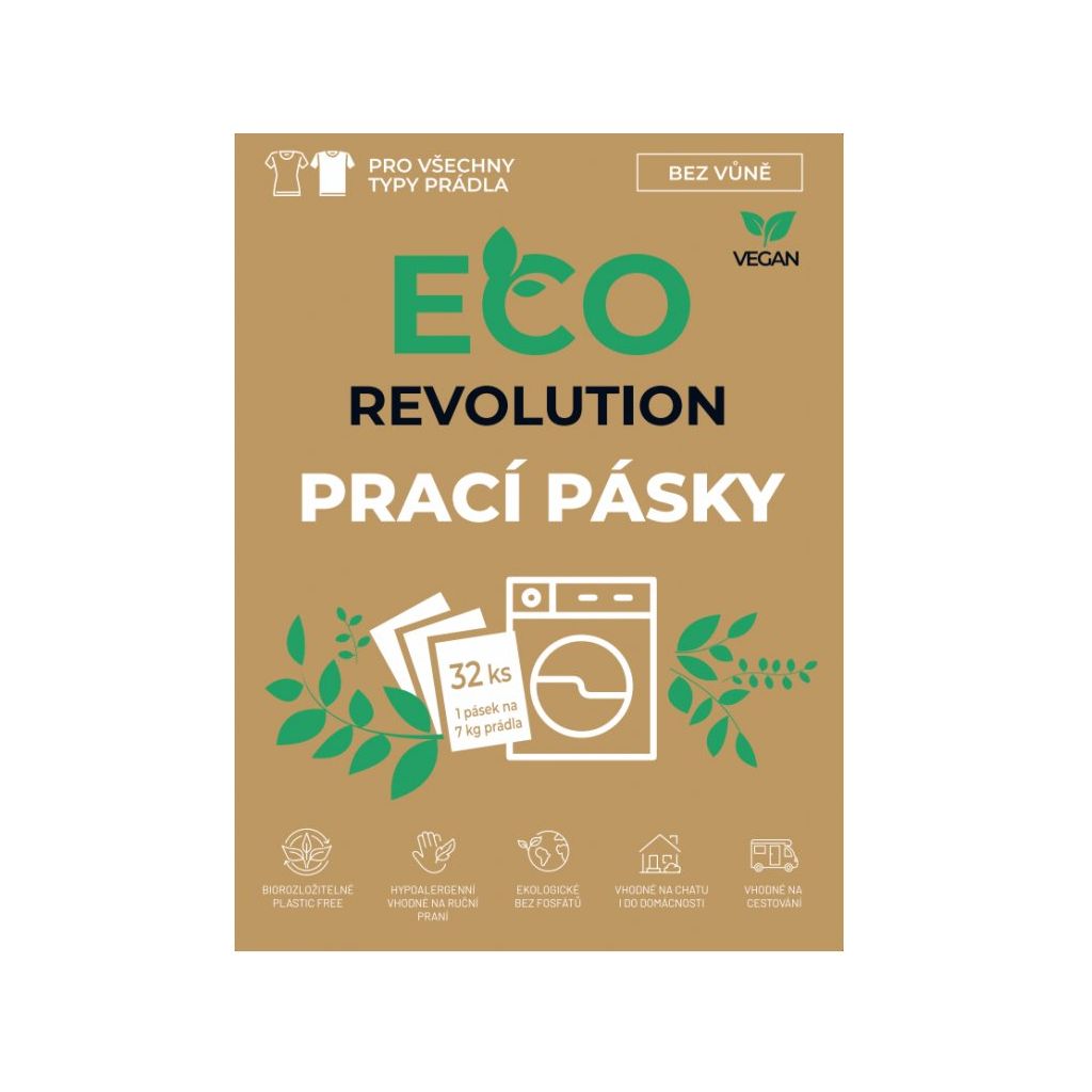 EcoRevolution Prací pásky bez vůně 32 ks EcoRevolution