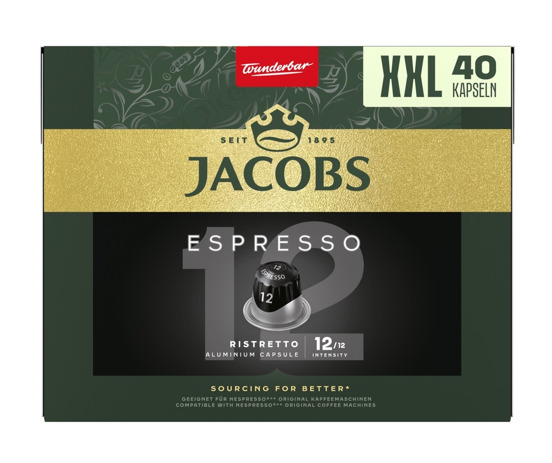 Jacobs Espresso Ristretto 12 XXL kapsle 40 ks Jacobs