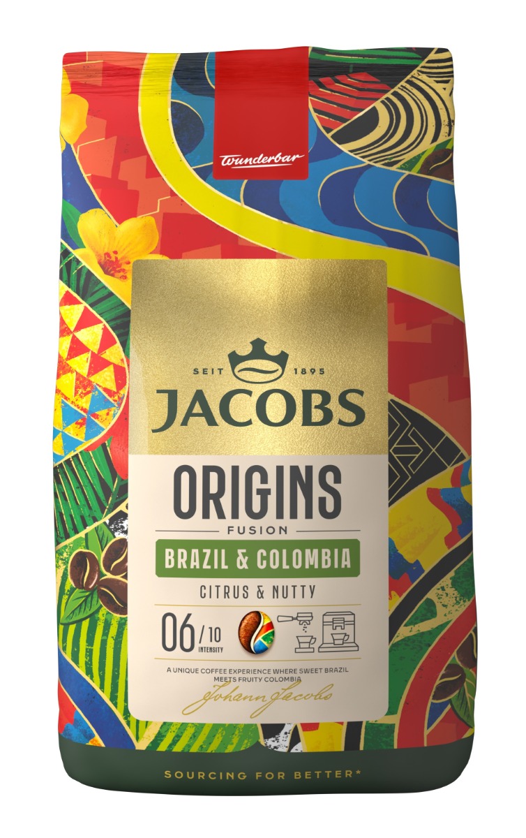 Jacobs Origins Brazil & Colombia zrnková káva 1000 g Jacobs