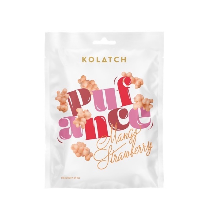 Kolatch Pufance Mango a jahody v bílé čokoládě BIO 45 g Kolatch