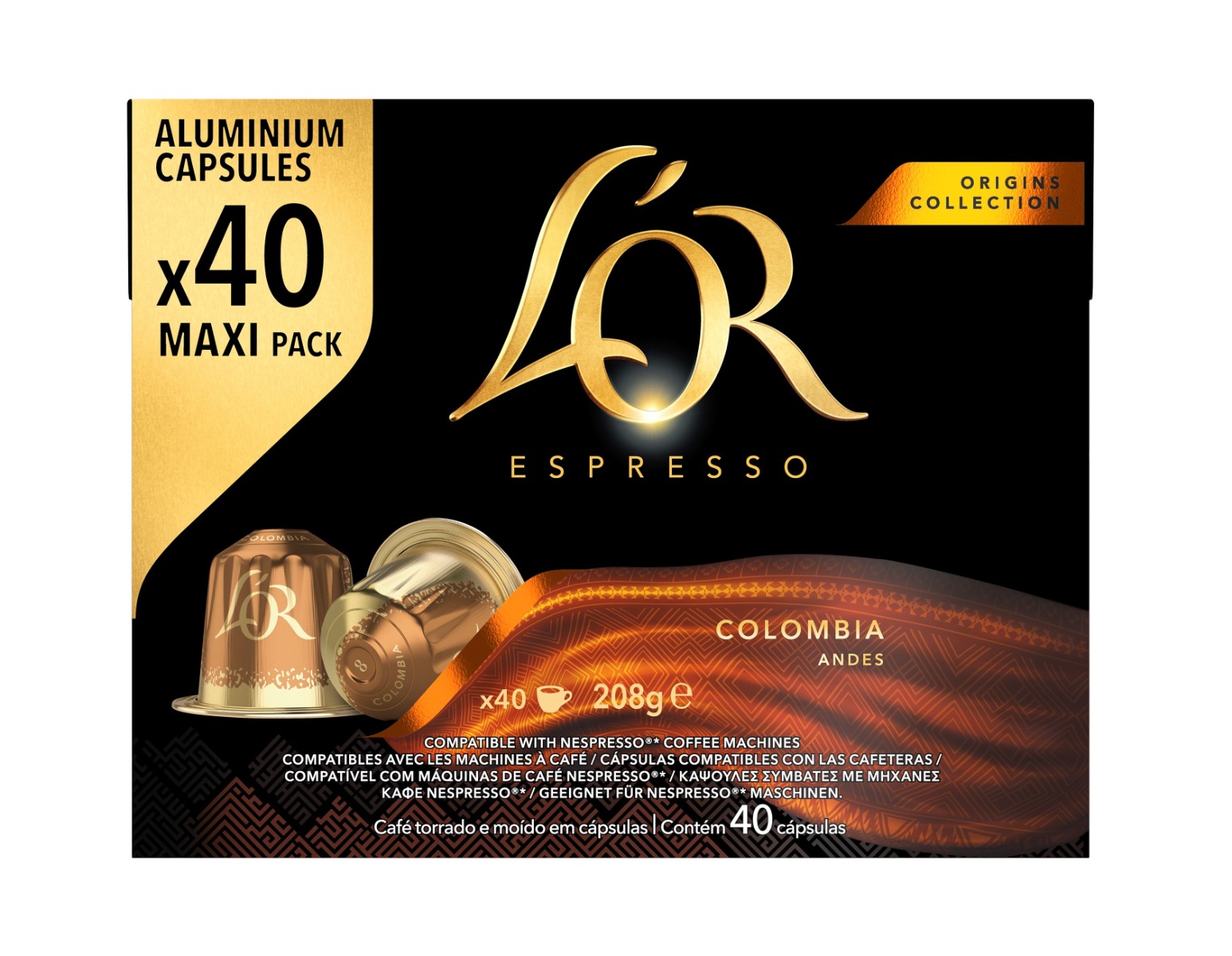 L'OR Espresso Colombia kávové kapsle 40 ks L'OR