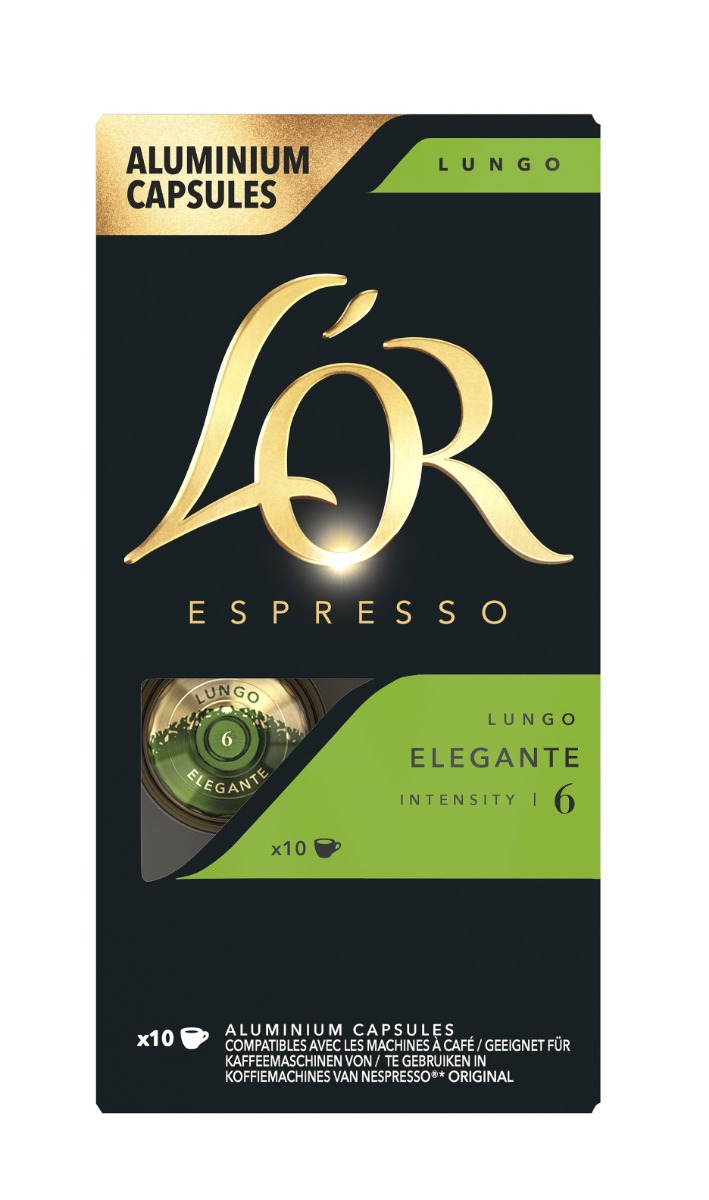 L'OR Espresso Lungo Elegante kávové kapsle 10 ks L'OR