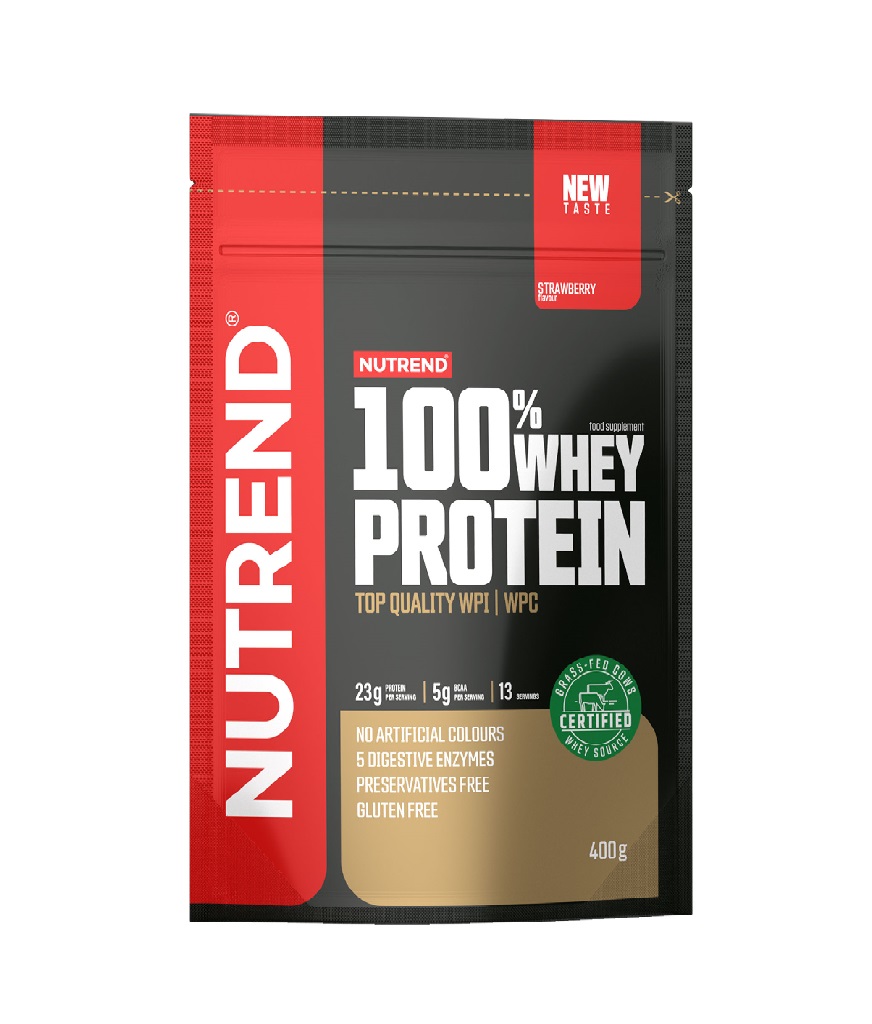 Nutrend 100% Whey Protein jahoda 400 g Nutrend