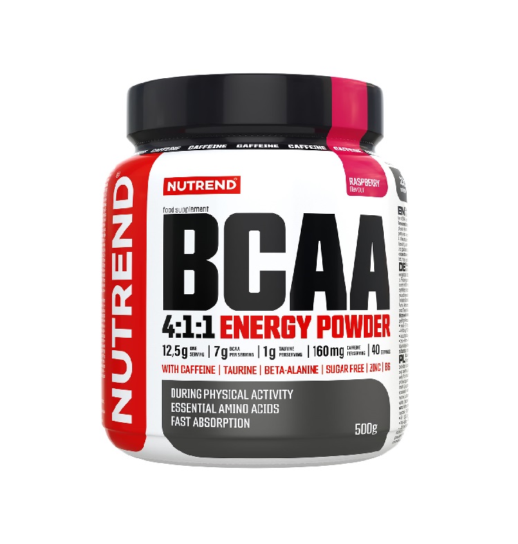 Nutrend BCAA Energy Powder 4:1:1 malina 500 g Nutrend