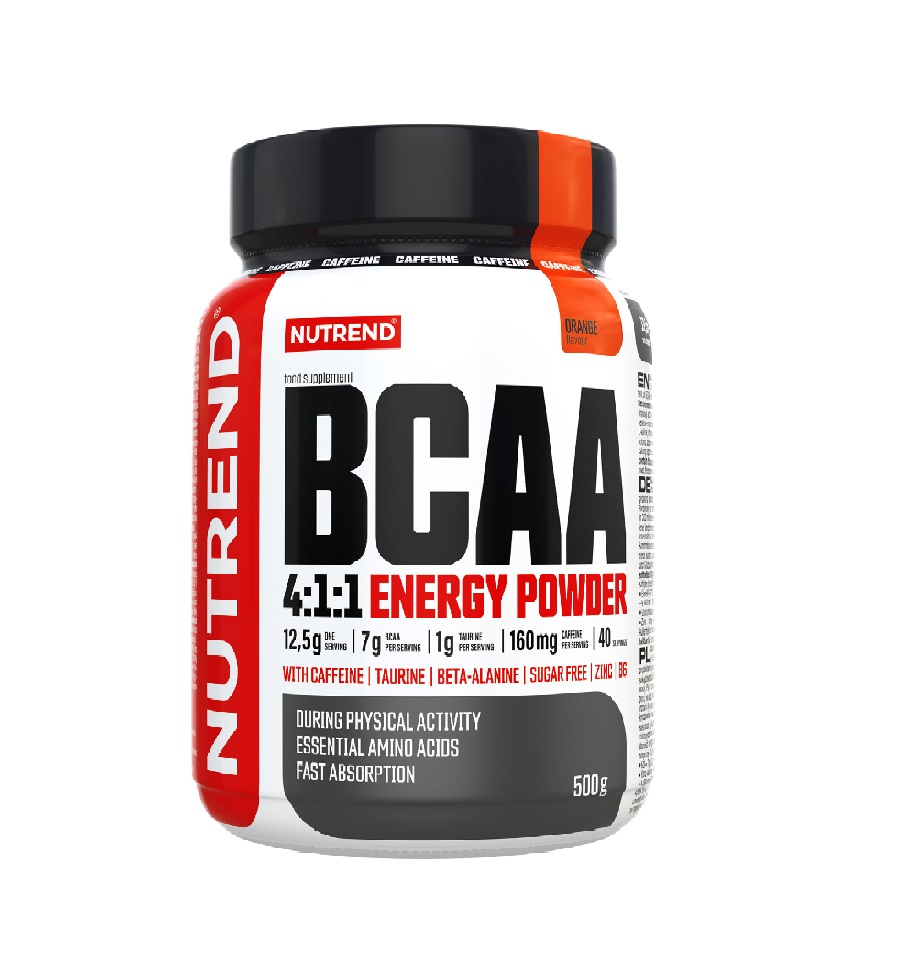 Nutrend BCAA Energy Powder 4:1:1 pomeranč 500 g Nutrend