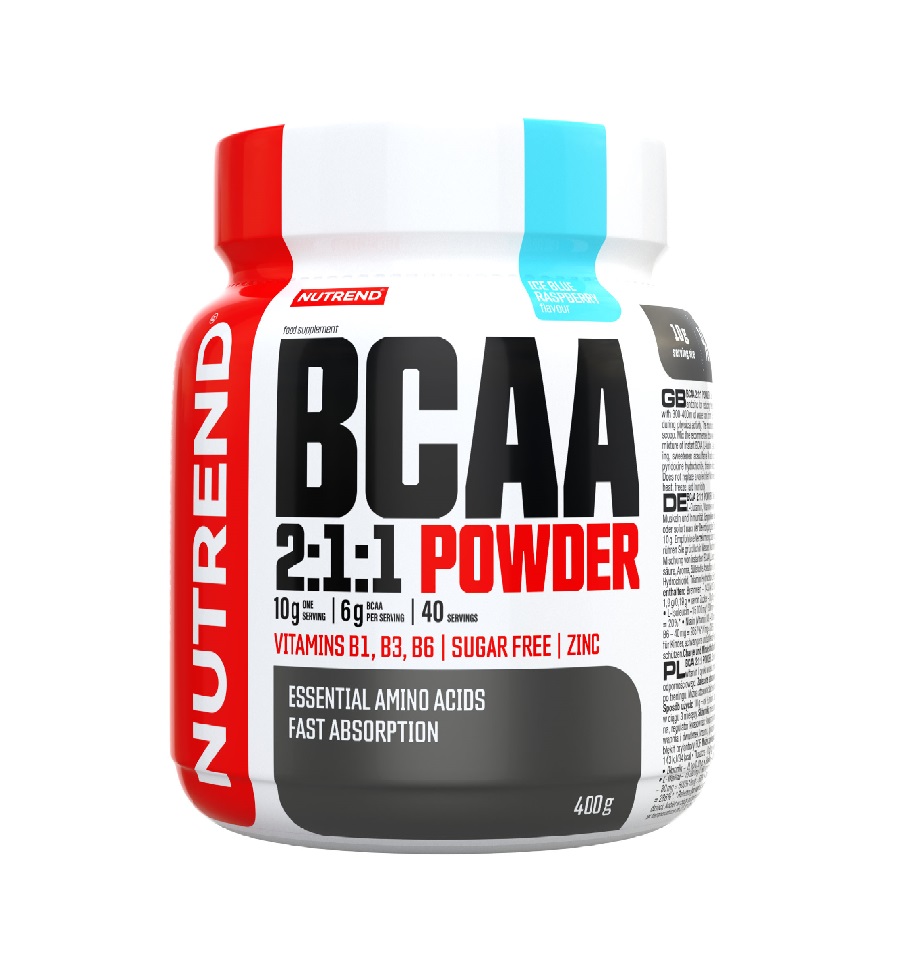 Nutrend BCAA Powder 2:1:1 modrá malina 400 g Nutrend