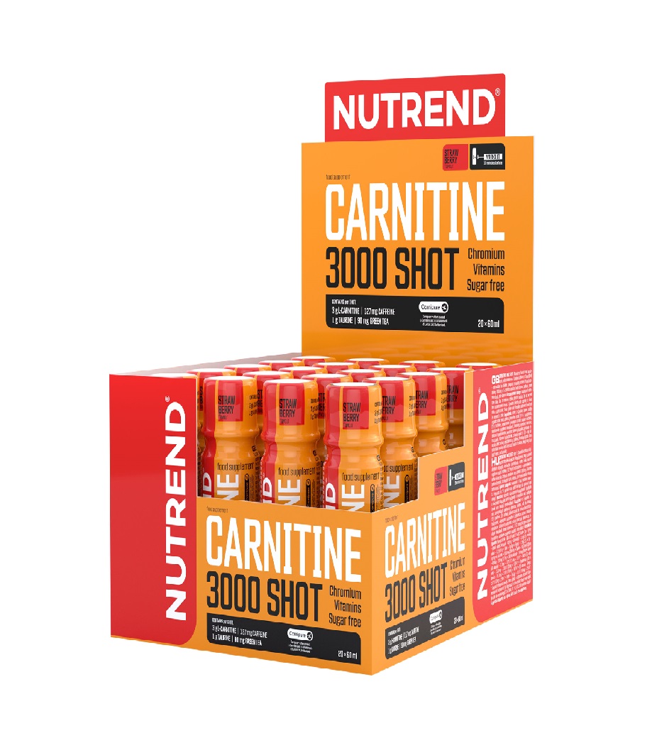 Nutrend Carnitine 3000 Shot jahoda 20x60 ml Nutrend