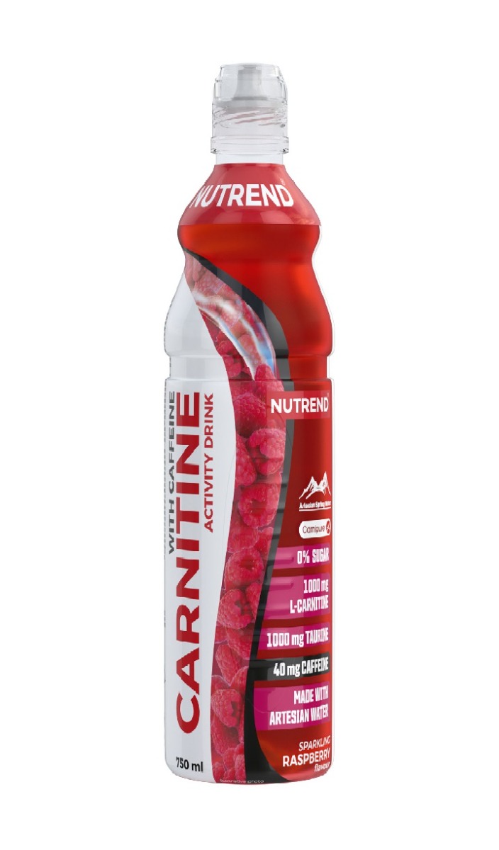 Nutrend Carnitine Activity Drink with Caffeine sycený malina 750 ml Nutrend